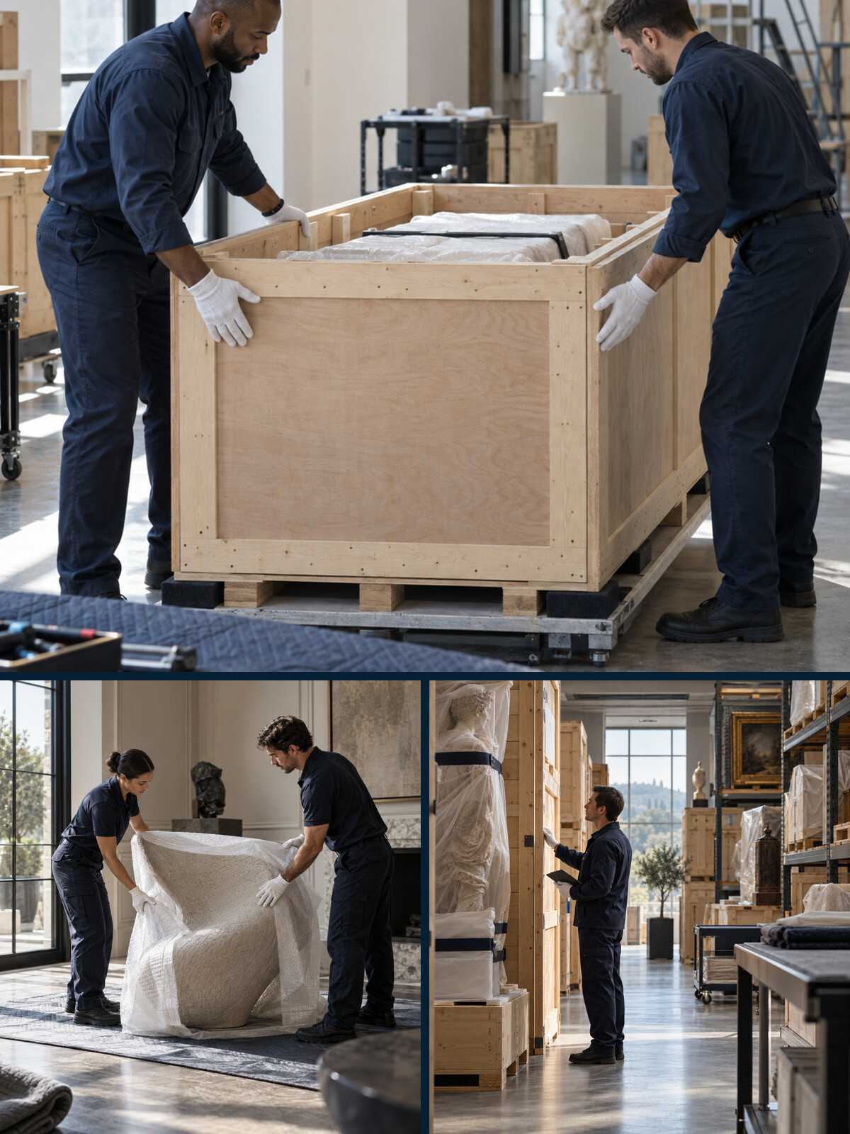 Crate & Canvas professionals providing custom crating, white-glove placement and specialty warehousing